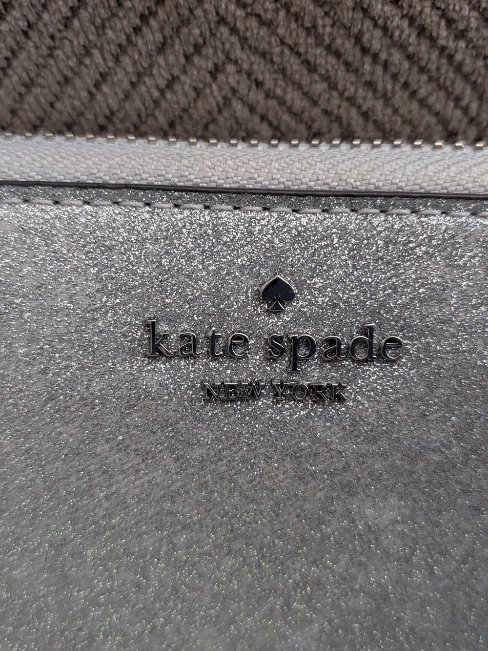 kate spade Silver Metallic Wallet Clutch